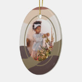 Retro Abstracte foto Kerstmis Keramisch Ornament (Links)