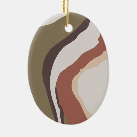 Retro Abstracte foto Kerstmis Keramisch Ornament (Achterkant)