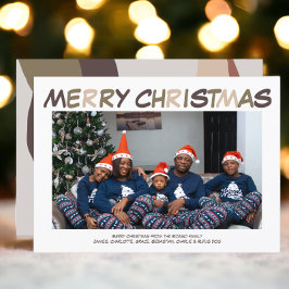 Retro Abstracte foto Vrolijk kerstfeest Feestdagenkaart