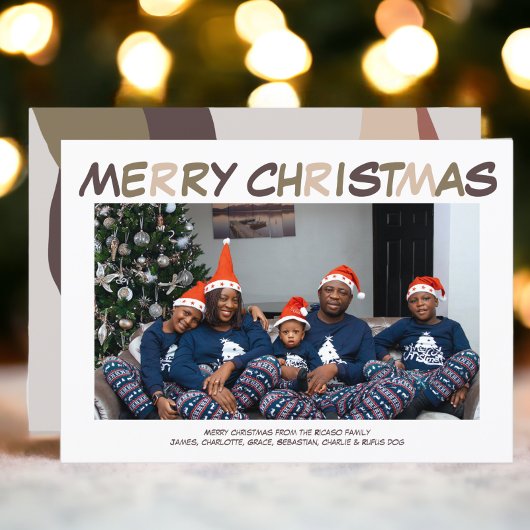 Retro Abstracte foto Vrolijk kerstfeest Feestdagenkaart