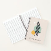 Retro abstracte geometrische kunst aangepaste naam notitieboek (Binnen)