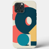 Retro Abstracte Geometrische Risograaf Kunst Desig Case-Mate iPhone Case (Achterkant)