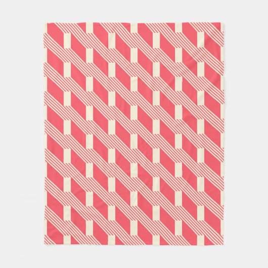 Retro Abstracte geometrische,  trappen. Fleece Deken (Voorkant)