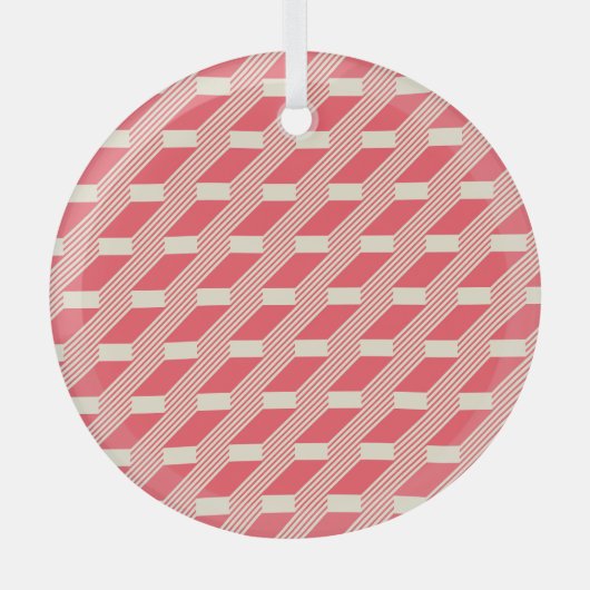 Retro Abstracte geometrische, trappen. Glas Ornament (Voorkant)