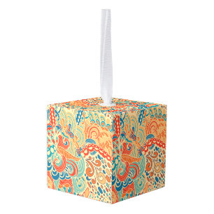 Retro Abstracte golven Patroon in warme tonen 70s Decoratie
