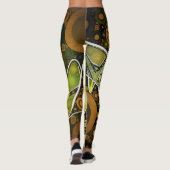 Retro Abstracte graffiti Geometrische stadshand Leggings (Achterkant)