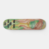 retro - abstracte groene straatstijl persoonlijk skateboard (Horizontaal)