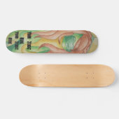 retro - abstracte groene straatstijl persoonlijk skateboard (Horizontaal)