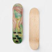 retro - abstracte groene straatstijl persoonlijk skateboard (Voorkant)