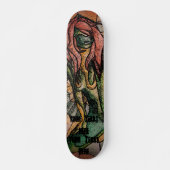 retro - abstracte groene straatstijl skateboard (Voorkant)