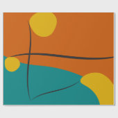 retro-Abstracte harmonie Cadeaupapier (Vlak)