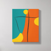 retro-Abstracte harmonie Canvas Afdruk (Voorkant)