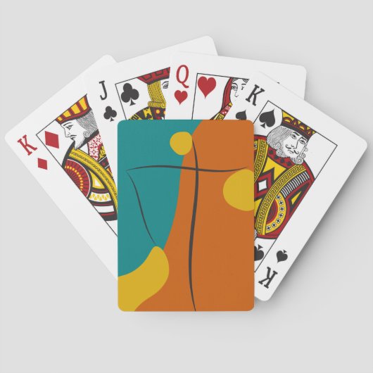 retro-Abstracte harmonie Pokerkaarten (Achterkant)