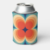 Retro Abstracte Herhaal Achtergrond Blikjeskoeler (Blikje Achterkant)