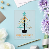 Retro Abstracte kerstboom Mid Century Modern Acryl Uitnodigingen (Insitu (Huwelijk))