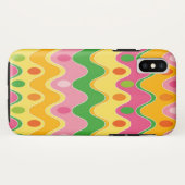 Retro Abstracte kleurrijke Zig Zag Mod Phone Case (Achterkant (horizontaal))