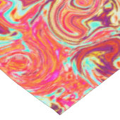 Retro Abstracte koraal en Paarse marmer Swirl Tafelkleed (Gekanteld)