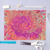 Retro Abstracte koraal en Paarse marmer Swirl Tissuepapier (Craft)
