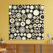 Retro Abstracte kunst - omcirkeld Canvas Afdruk (Insitu (Woonkamer))