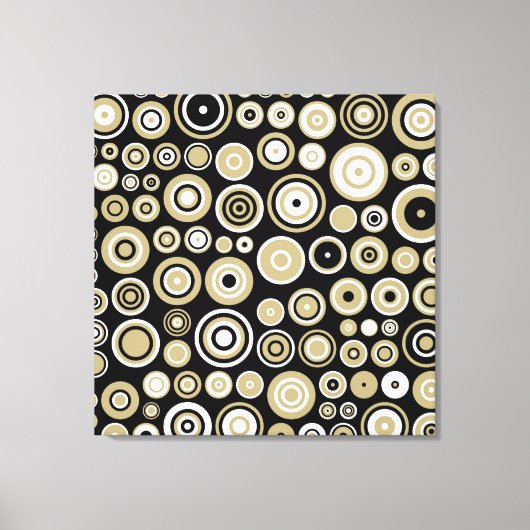 Retro Abstracte kunst - omcirkeld Canvas Afdruk (Voorkant)