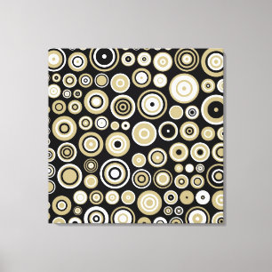Retro Abstracte kunst - omcirkeld Canvas Afdruk