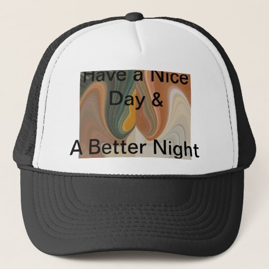 Retro Abstracte Kunst Print Product aanpassen Trucker Pet (Voorkant)