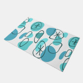 Retro Abstracte kunst Rocks Turquoise Deurmat (Schuin)