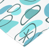 Retro Abstracte kunst Rocks Turquoise Korte Tafelloper (Hoek)