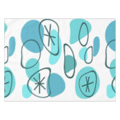 Retro Abstracte kunst Rocks Turquoise Tafelkleed (Voorkant (Horizontaal))
