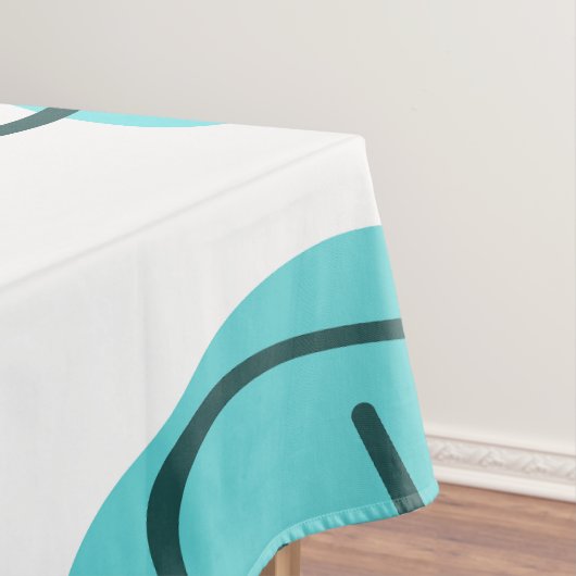 Retro Abstracte kunst Rocks Turquoise Tafelkleed (Voorbeeld)