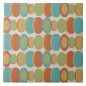 Retro Abstracte kunstcirkels veelkleurig Tegeltje (Voorkant)
