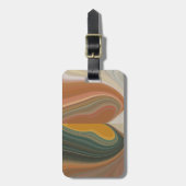 Retro Abstracte kunstdruk Bagagelabel (Voorkant verticaal)