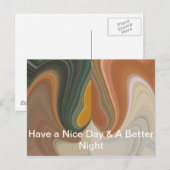 Retro Abstracte kunstdruk Briefkaart (Voorkant / Achterkant)