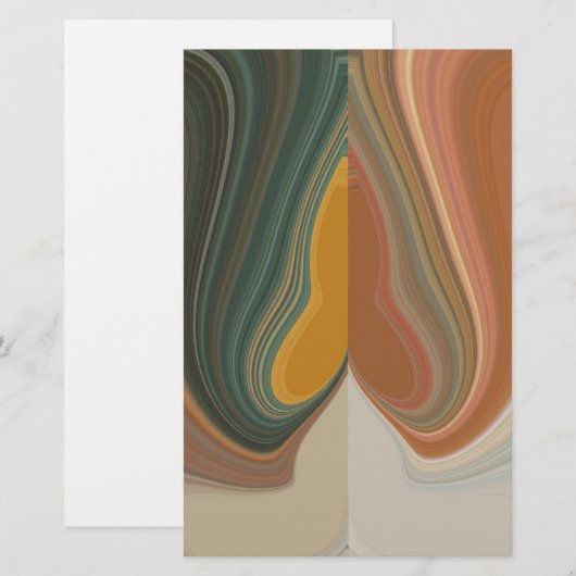 Retro Abstracte kunstdruk Briefpapier (Voorkant / Achterkant)