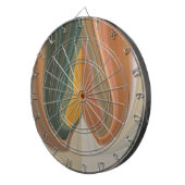 Retro Abstracte kunstdruk Dartbord (Voorkant Rechts)