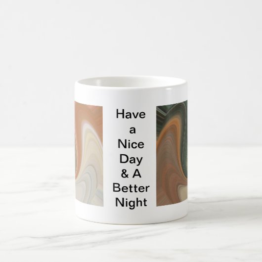 Retro Abstracte kunstdruk Koffiemok (Center)