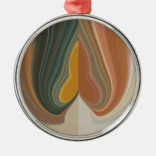 Retro Abstracte kunstdruk Metalen Ornament