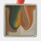Retro Abstracte kunstdruk Metalen Ornament (Voorkant)