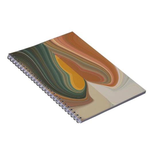 Retro Abstracte kunstdruk Notitieboek (Rechterzijde)