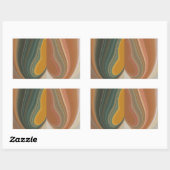 Retro Abstracte kunstdruk Rechthoekige Sticker (Vel)