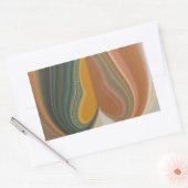 Retro Abstracte kunstdruk Rechthoekige Sticker (Envelop)