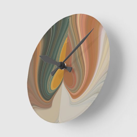 Retro Abstracte kunstdruk Ronde Klok (Hoek)