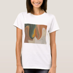 Retro Abstracte kunstdruk T-shirt