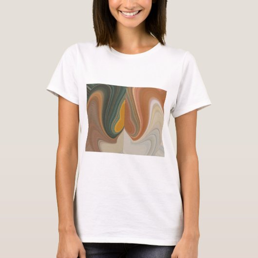 Retro Abstracte kunstdruk T-shirt (Voorkant)