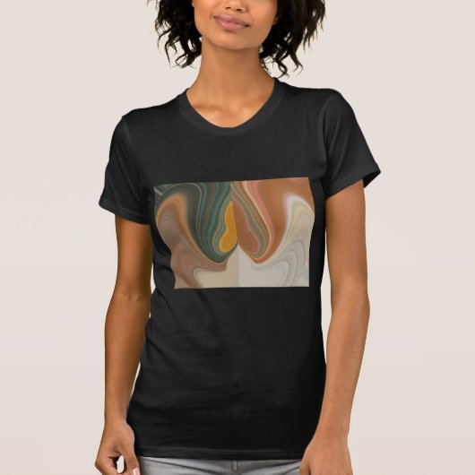 Retro Abstracte kunstdruk T-shirt (Voorkant)
