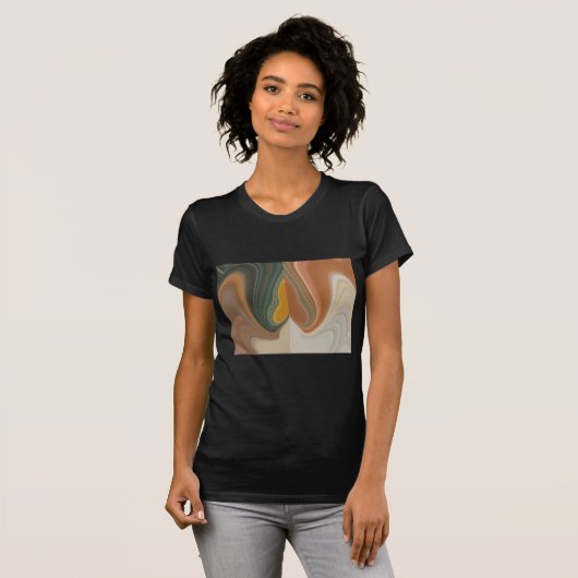 Retro Abstracte kunstdruk T-shirt (Voorkant volledig)