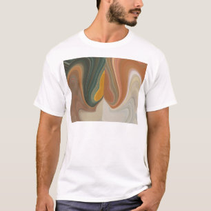 Retro Abstracte kunstdruk T-shirt