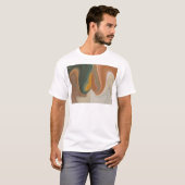 Retro Abstracte kunstdruk T-shirt (Voorkant volledig)