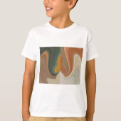 Retro Abstracte kunstdruk T-shirt (Voorkant)