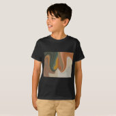 Retro Abstracte kunstdruk T-shirt (Voorkant volledig)